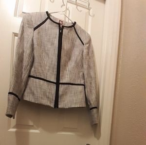 Coat | black and white